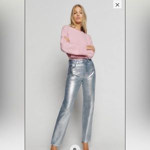 Reformation Cynthia High Rise Coated Jeans